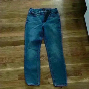 Jcrew button fly 9 inch high rise skinny jeans